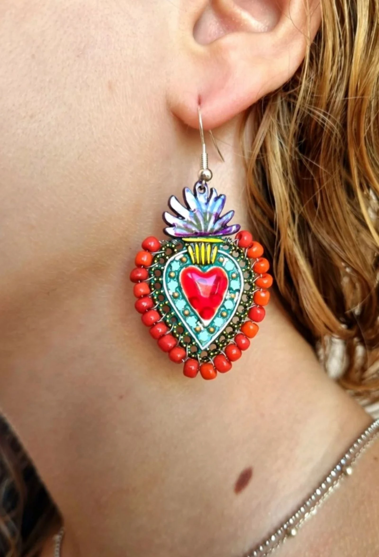 Cuora sacro earrings – photo 2